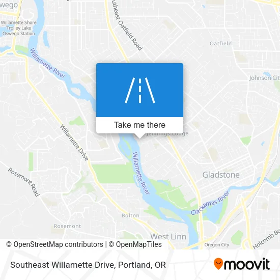 Southeast Willamette Drive map