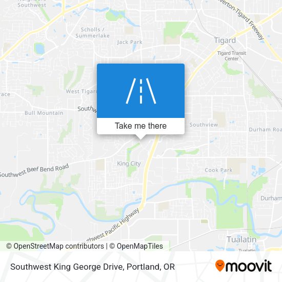 Mapa de Southwest King George Drive