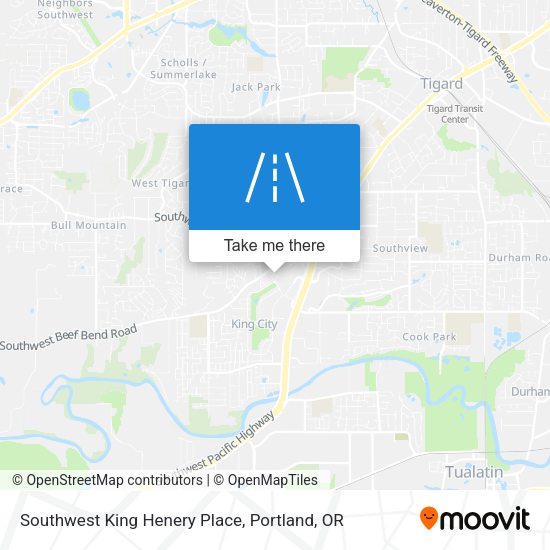 Southwest King Henery Place map