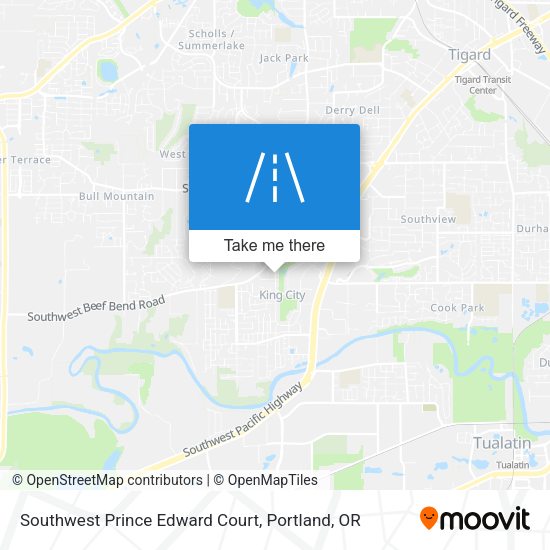 Southwest Prince Edward Court map