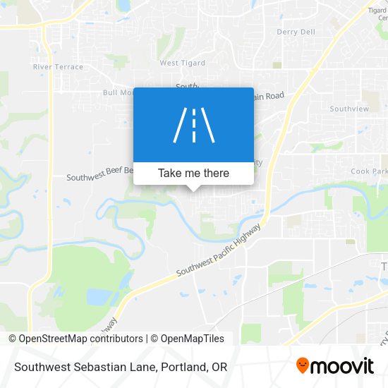 Southwest Sebastian Lane map