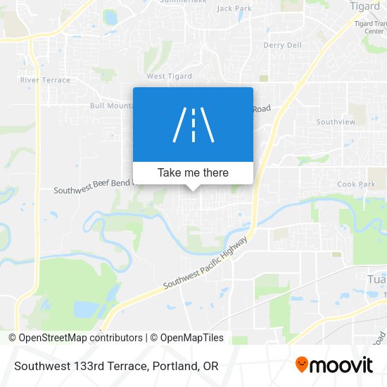 Southwest 133rd Terrace map
