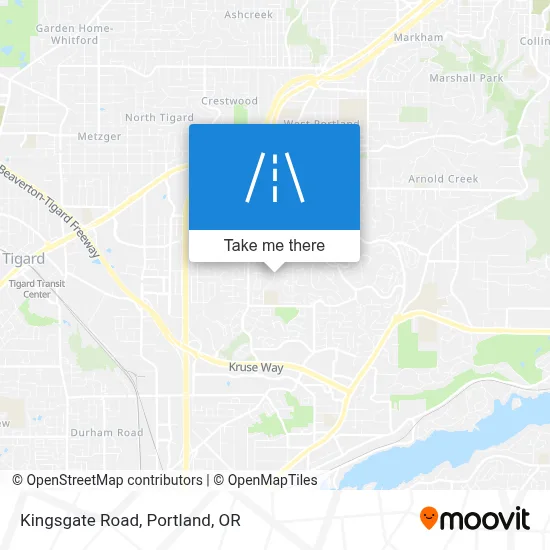 Kingsgate Road map