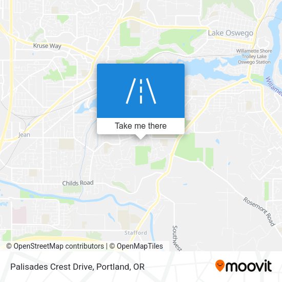 Palisades Crest Drive map