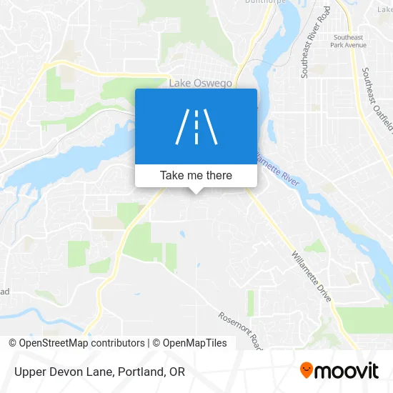 Upper Devon Lane map