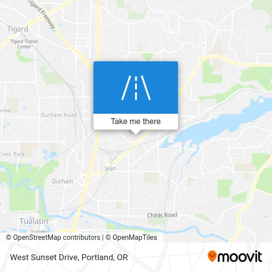 West Sunset Drive map