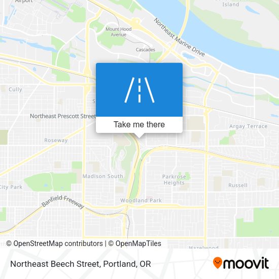 Northeast Beech Street map