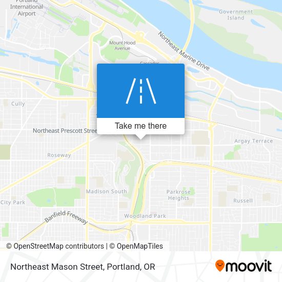 Northeast Mason Street map