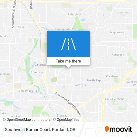 Southwest Bomar Court map