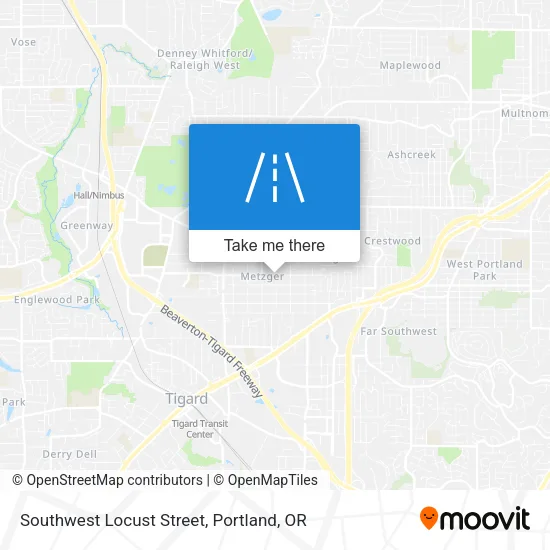 Southwest Locust Street map