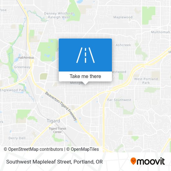 Southwest Mapleleaf Street map