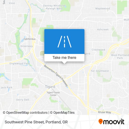 Southwest Pine Street map