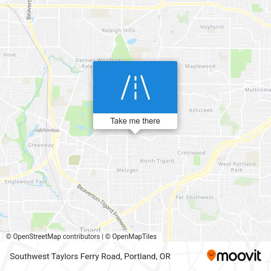 Southwest Taylors Ferry Road map