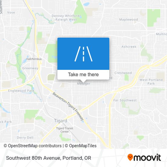 Southwest 80th Avenue map