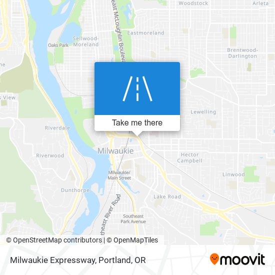 Milwaukie Expressway map