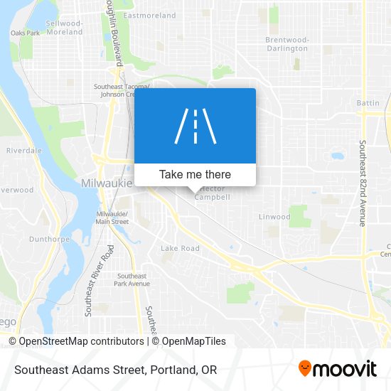 Mapa de Southeast Adams Street