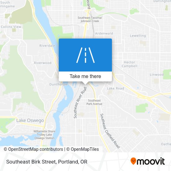 Southeast Birk Street map