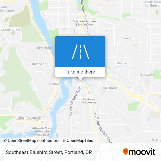 Mapa de Southeast Bluebird Street