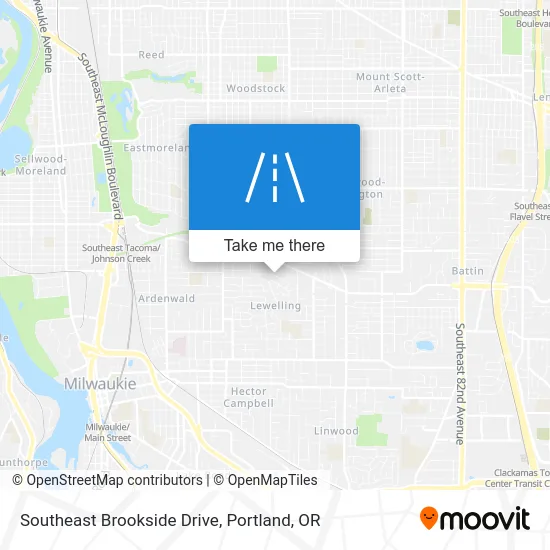 Southeast Brookside Drive map