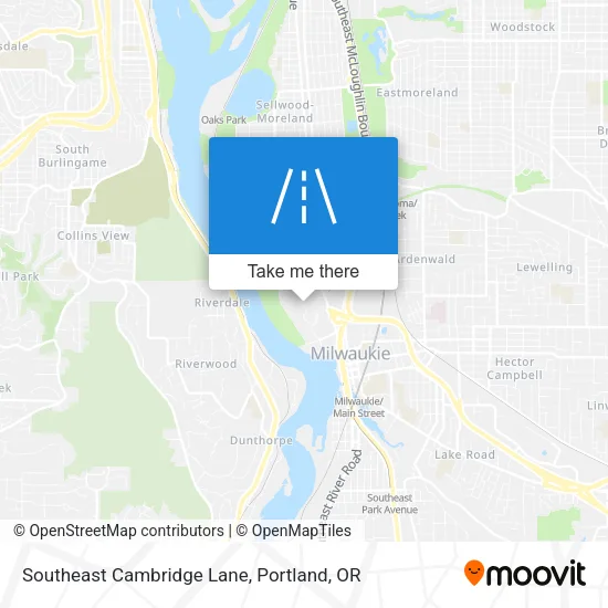 Southeast Cambridge Lane map