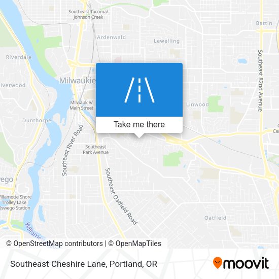 Southeast Cheshire Lane map