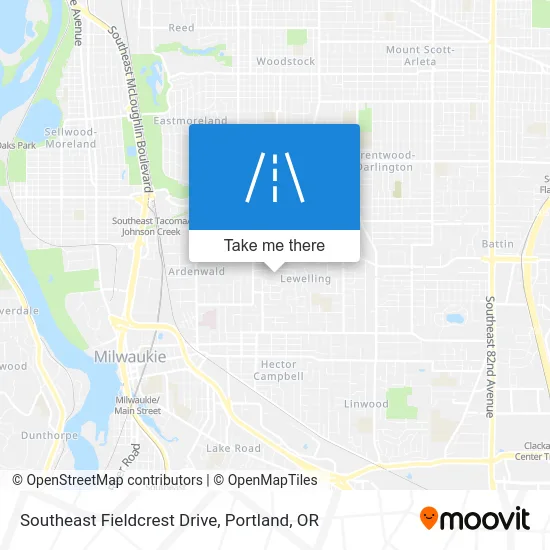 Southeast Fieldcrest Drive map