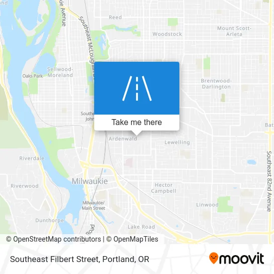 Southeast Filbert Street map