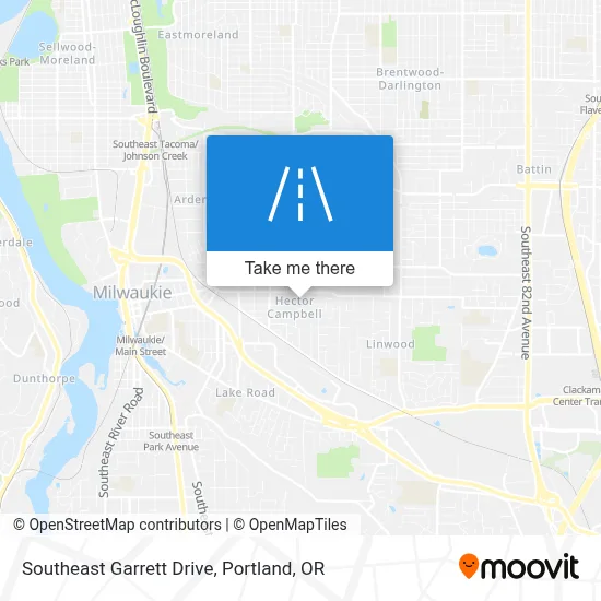 Southeast Garrett Drive map