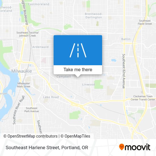 Southeast Harlene Street map