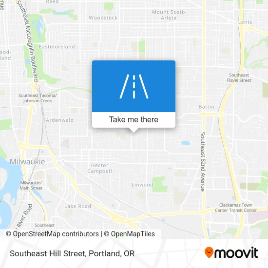 Southeast Hill Street map