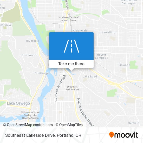 Southeast Lakeside Drive map