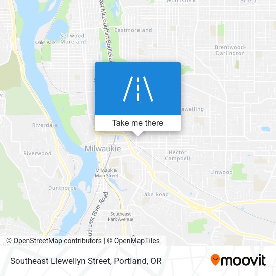 Mapa de Southeast Llewellyn Street
