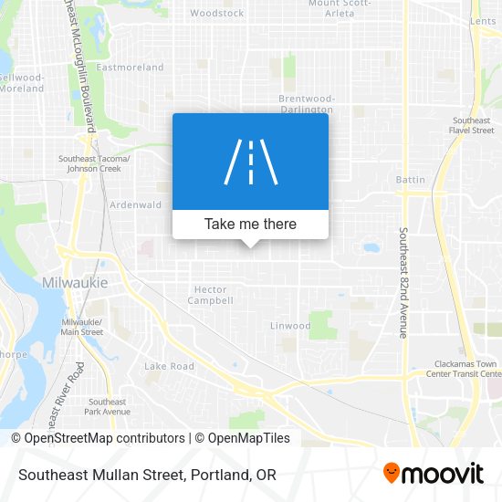 Southeast Mullan Street map