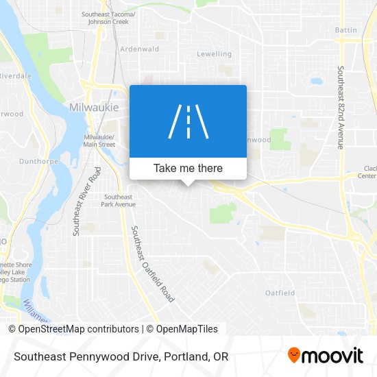 Mapa de Southeast Pennywood Drive