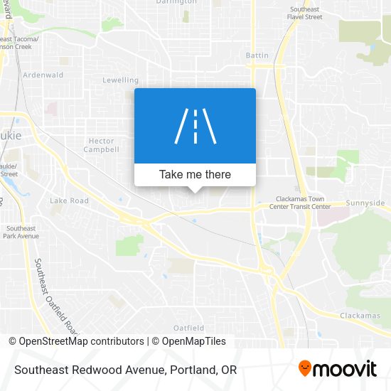 Southeast Redwood Avenue map