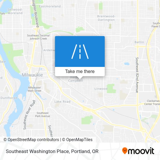 Southeast Washington Place map