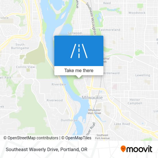 Southeast Waverly Drive map