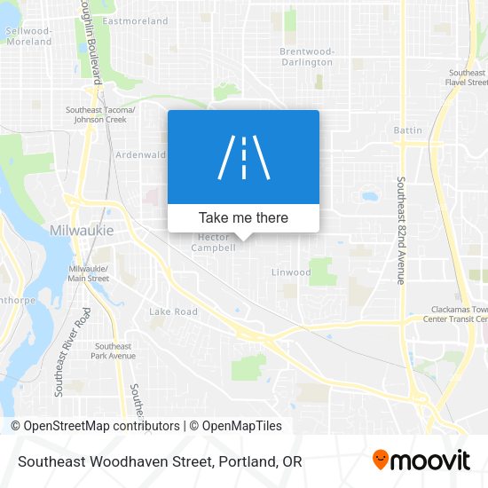 Southeast Woodhaven Street map