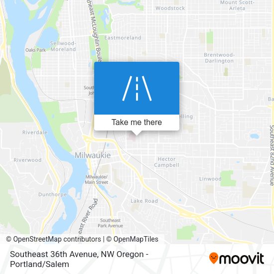Southeast 36th Avenue map