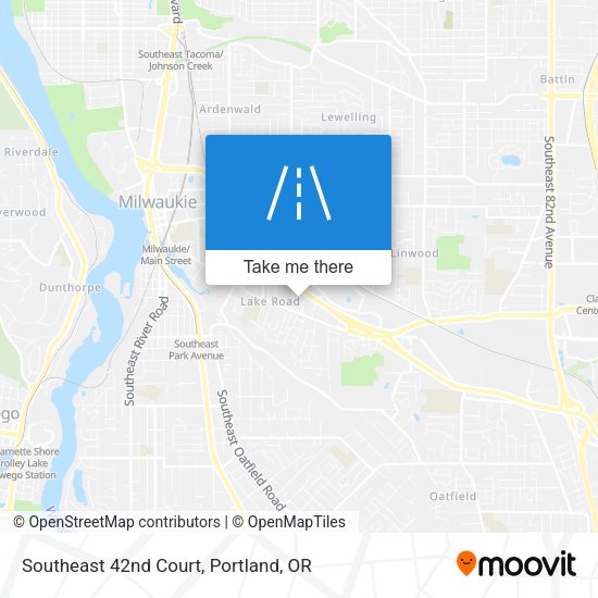 Southeast 42nd Court map