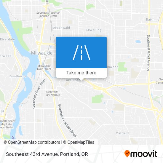 Mapa de Southeast 43rd Avenue