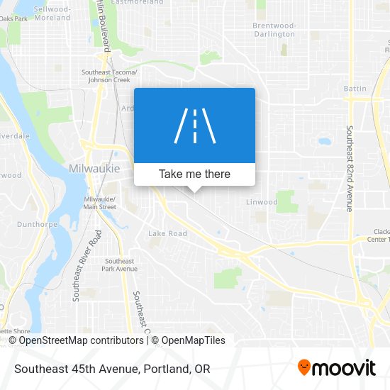 Southeast 45th Avenue map