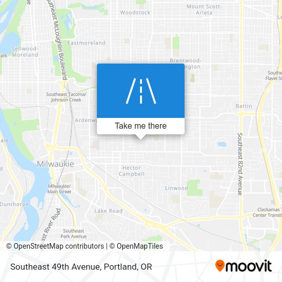 Southeast 49th Avenue map
