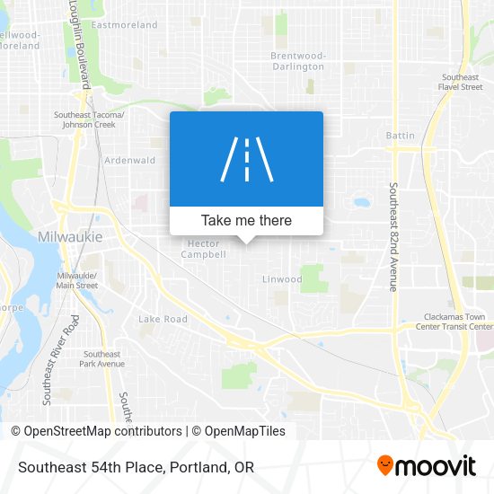 Southeast 54th Place map