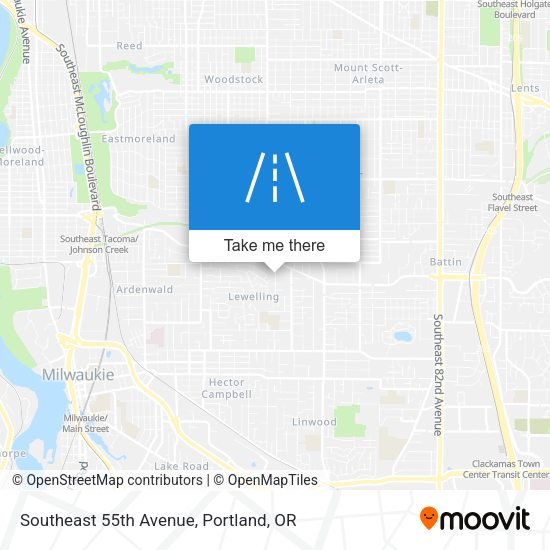 Southeast 55th Avenue map