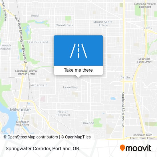Mapa de Springwater Corridor