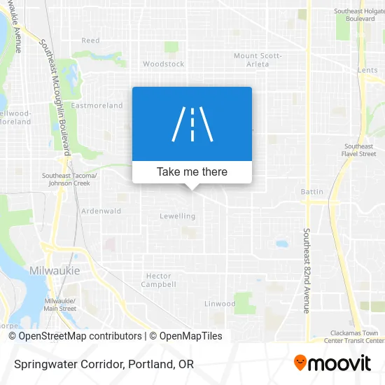 Springwater Corridor map