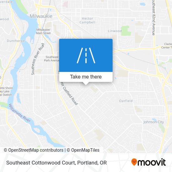 Southeast Cottonwood Court map
