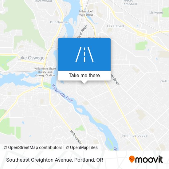 Mapa de Southeast Creighton Avenue