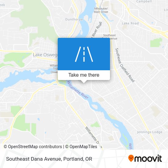 Southeast Dana Avenue map